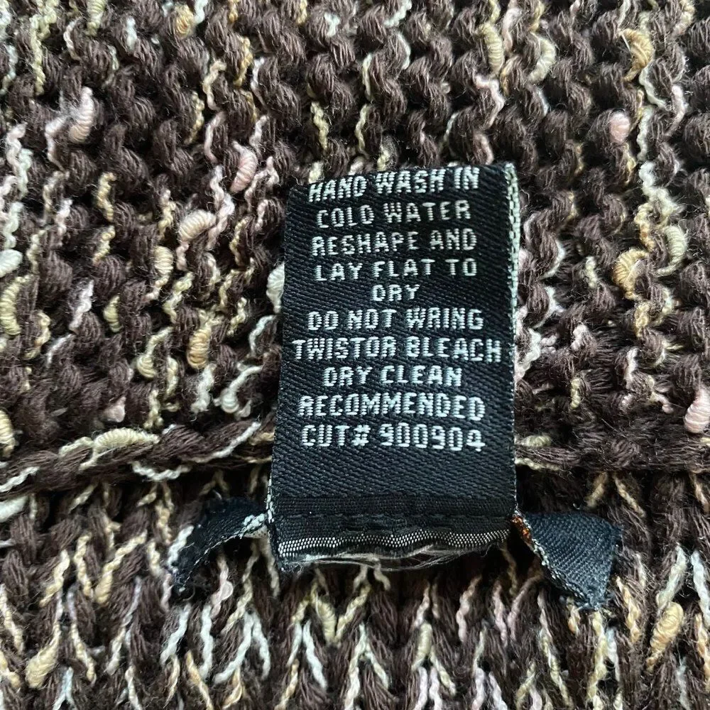 BCBG MaxArzria Brown Open Front Cardigan Sweater SZ XL